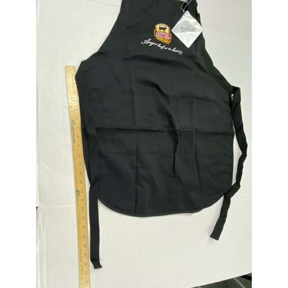 Server Black Angus Apron Full Embroidered With Logo 21” X 28" NEW Dad Gift - Picture 9 of 9
